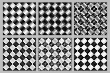 Geometrik dikişsiz halka desen arka plan tasarım seti