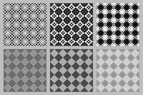 Geometrische afgeronde diagonale vierkante patroon achtergrond set — Stockvector