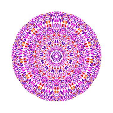 Renkli yuvarlak yuvarlak çiçek süs desen mandala