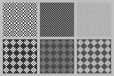 Retro daire desen arka plan seti