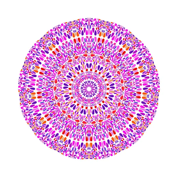 Colorful circular round floral ornament pattern mandala — Stock Vector