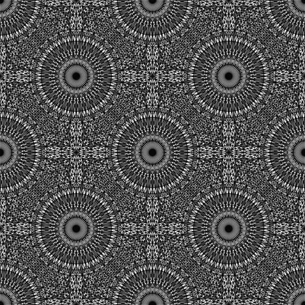 オリエンタルボヘミアン黒と白のマンダラの花のパターンの背景  — 無料ストックフォト