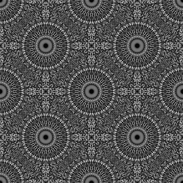 Oriental bohemio blanco y negro mandala flor patrón fondo — Foto de stock gratis