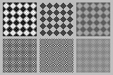 Retro geometrik dikişsiz soyut daire desen arka plan tasarım seti