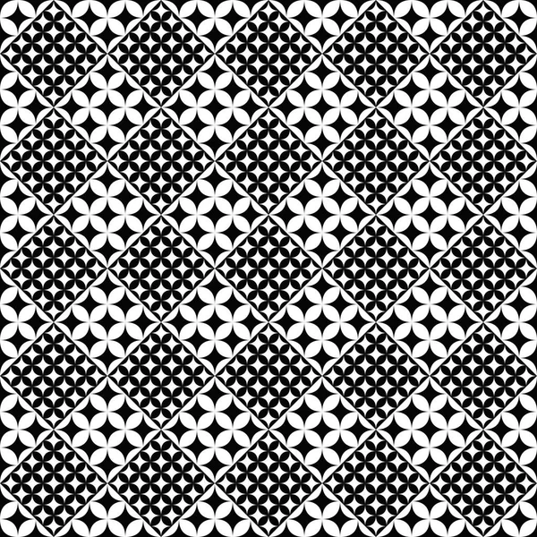 Abstracte zwart-wit gebogen ster patroon achtergrond — Stockvector