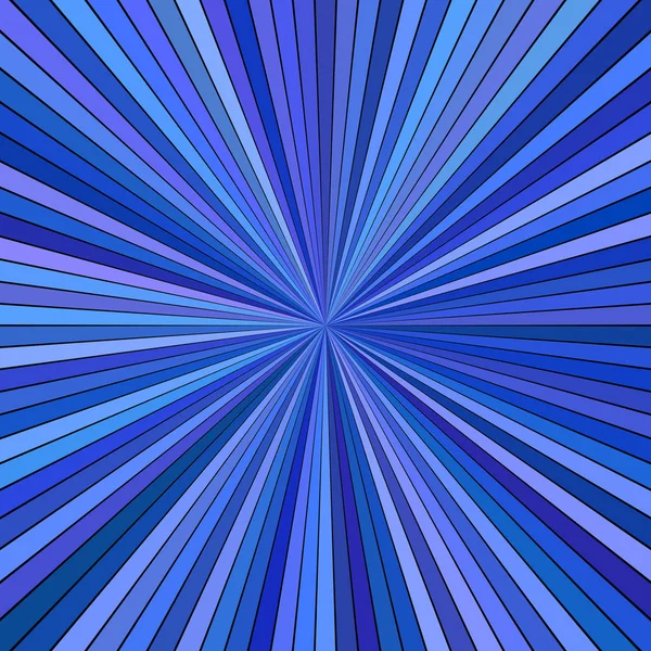 Blue hypnotic abstract striped sun burst background design - vector graphic — Stock Vector