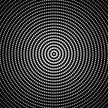 Halftone monokrom geometrik yuvarlak nokta desen arka plan