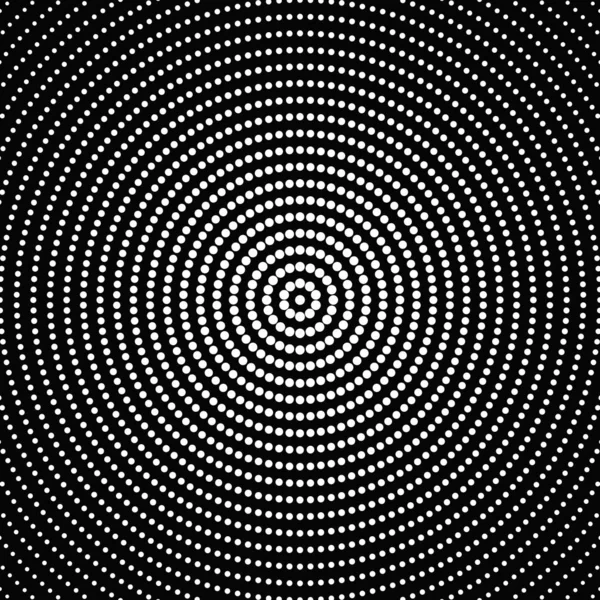 하프톤 흑백 기하학적 라운드 도트 패턴 배경 — 스톡 벡터