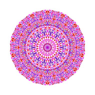 Renkli soyut geometrik yuvarlak yuvarlak taç yaprağı desen mandala