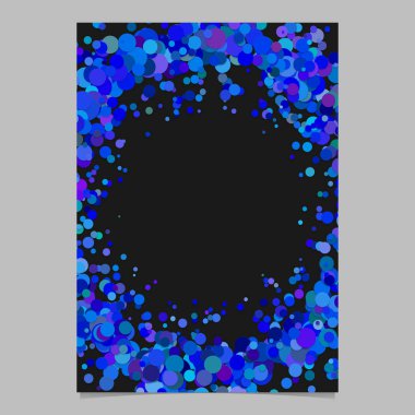 Serpilen daireler ile soyut boş konfeti daire sayfa arka plan şablonu