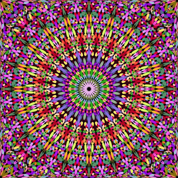 Coloré sans soudure abstrait gravier kaléidoscope mandala motif fond — Image vectorielle