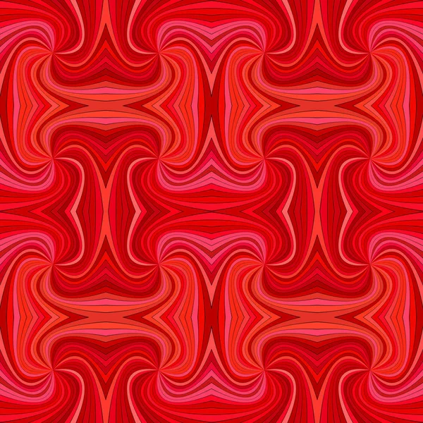 Rote nahtlose abstrakte psychedelische Spiralstrahl-Streifenmuster Hintergrund — Stockvektor