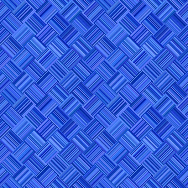 Padrão quadrado listrado diagonal sem costura geométrica azul - projeto de fundo em mosaico com azulejos vetoriais — Vetor de Stock