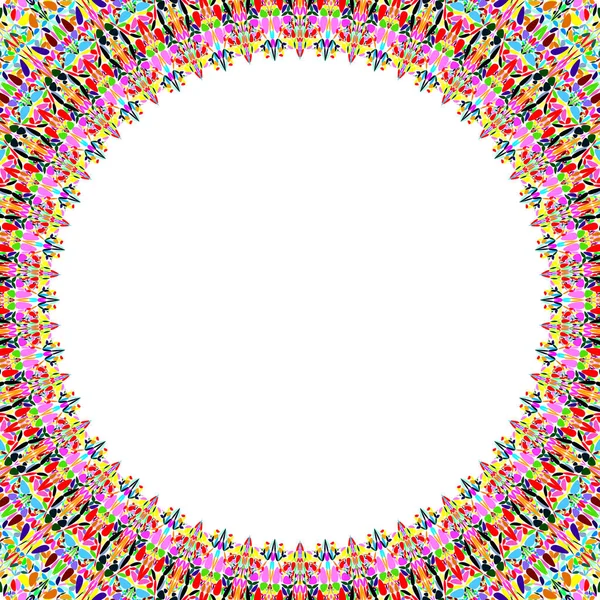 Cadru circular abstract cu fundal alb — Vector de stoc