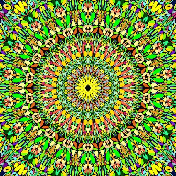 Flori multicolore mandala fundal - design grafic vectorial floral — Vector de stoc