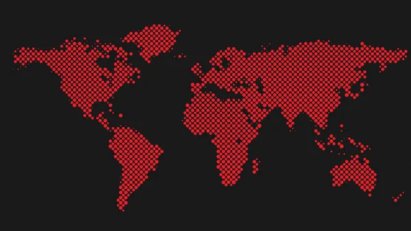 Полутоновый фон круга по карте мира — стоковый вектор