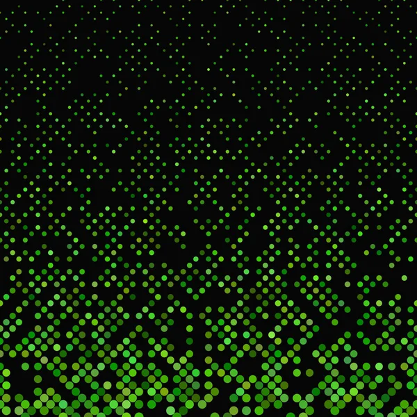 Groene geometrische dot patroon-vector sneeuwval achtergrond ontwerp met stippen — Stockvector