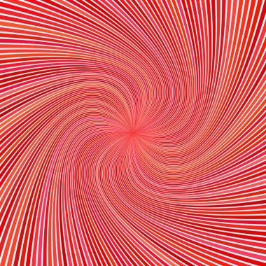 Kırmızı hipnotik spiral şerit arka plan - vektör kavisli ışın patlaması grafik