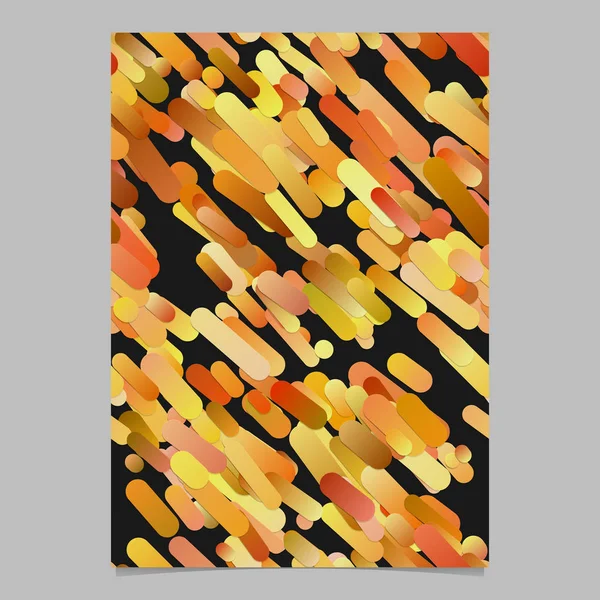 Gradiente diagonal naranja patrón de rayas redondeadas plantilla de fondo del cartel — Vector de stock