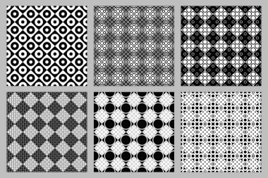 Dikişsiz soyut halka desen arka plan tasarım seti