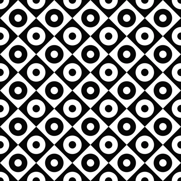 Dikişsiz geometrik siyah ve beyaz daire desen arka plan