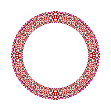 Geometrik taş mozaik çelenk-yuvarlak vektör elemanı