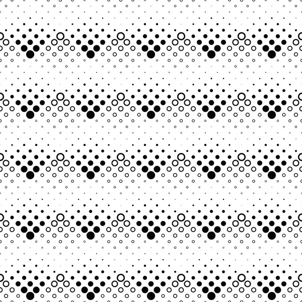 幾何学的な黒と白のシームレスな円パターンの背景デザイン — ストックベクタ