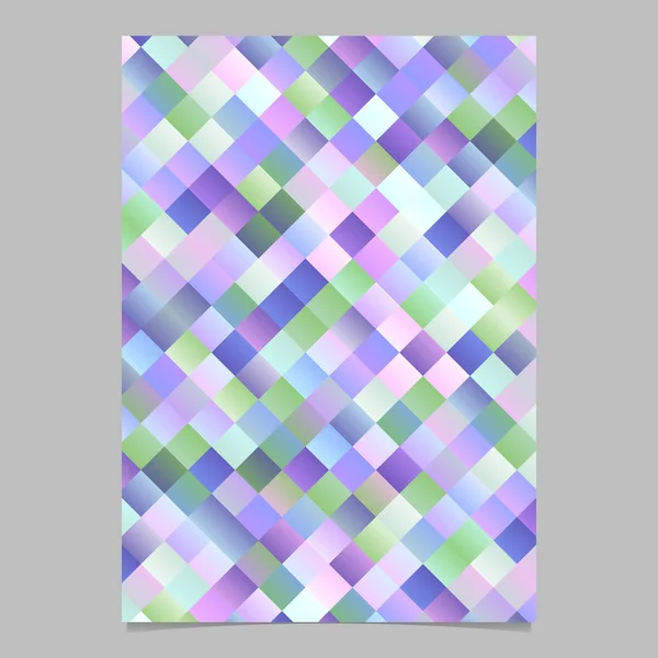 Gradiente de moda abstracta diagonal cuadrada folleto plantilla fondo — Vector de stock