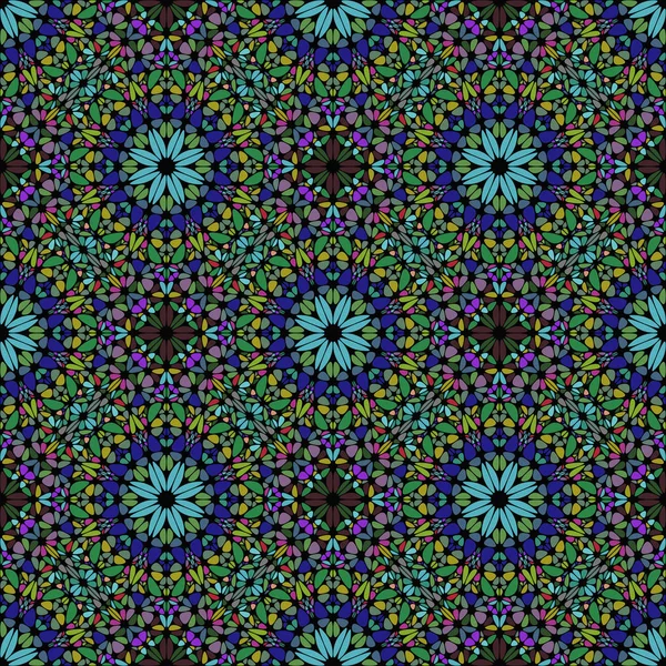 Fără sudură orientale geometrice flori ornament model fundal — Vector de stoc