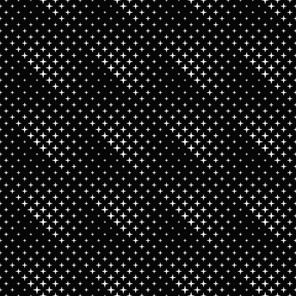 Abstracte zwart-wit ster patroon achtergrond — Stockvector