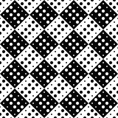 Geometrik siyah ve beyaz Dikişsiz daire desen arka plan