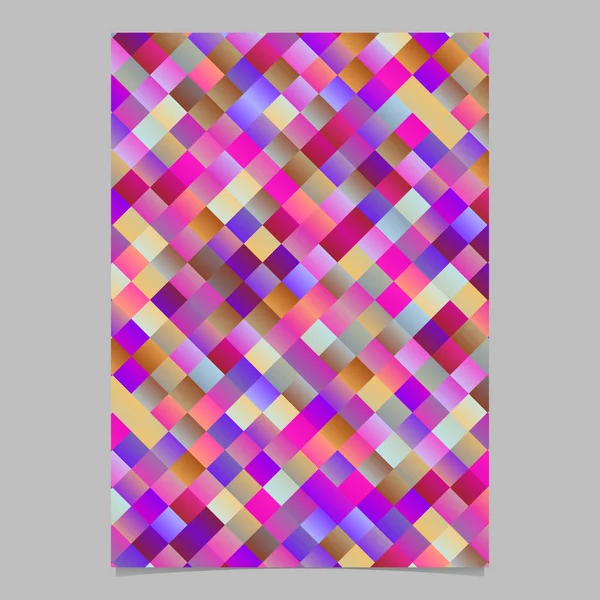 Diseño de plantilla de póster de patrón cuadrado moderno degradado geométrico — Vector de stock