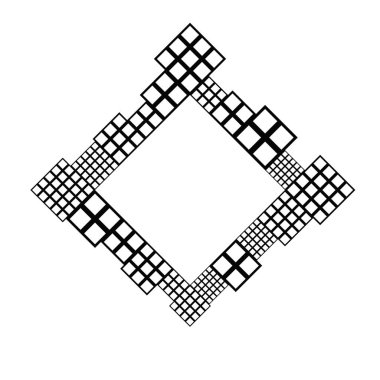 Soyut siyah ve beyaz diyagonal modern kare rozet arka plan