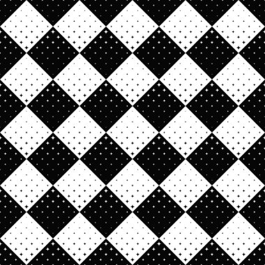 Monokrom dikişsiz geometrik soyut yıldız desen arka planı