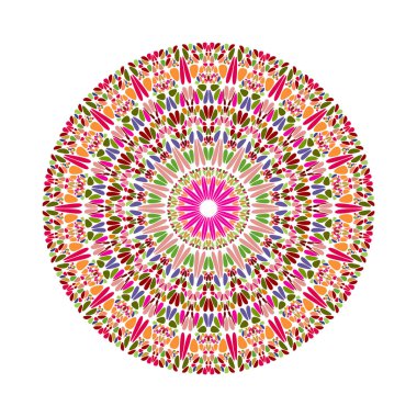 Soyut geometrik dairesel yuvarlak taş süs mandala