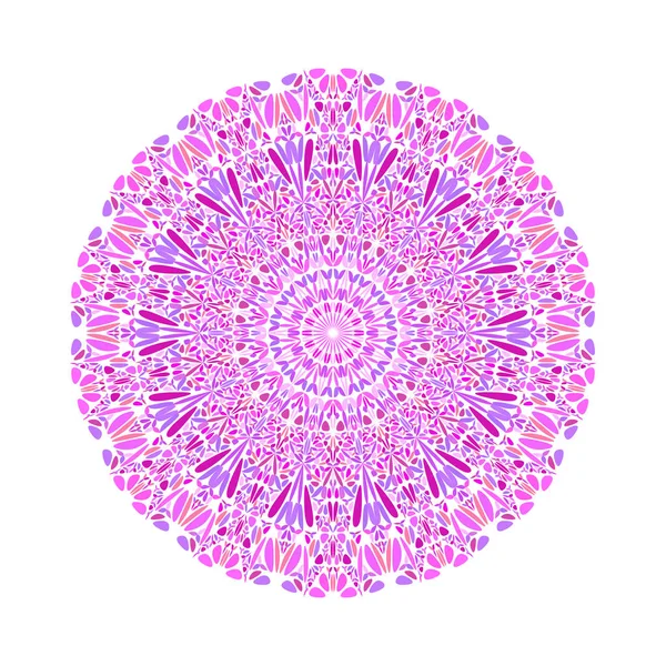 抽象的な円形の円形の丸い花のパターンマンダラ — ストックベクタ