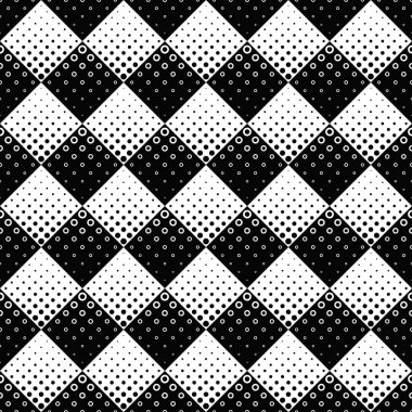 Siyah beyaz geometrik dikişsiz daire desen arka plan tasarımı