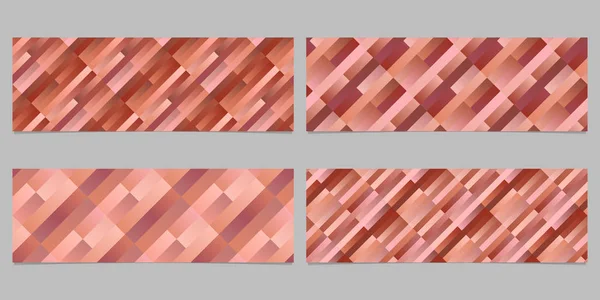 Rechteck Muster Banner Template Sammlung - abstrakte Vektorgrafik Designs — Stockvektor