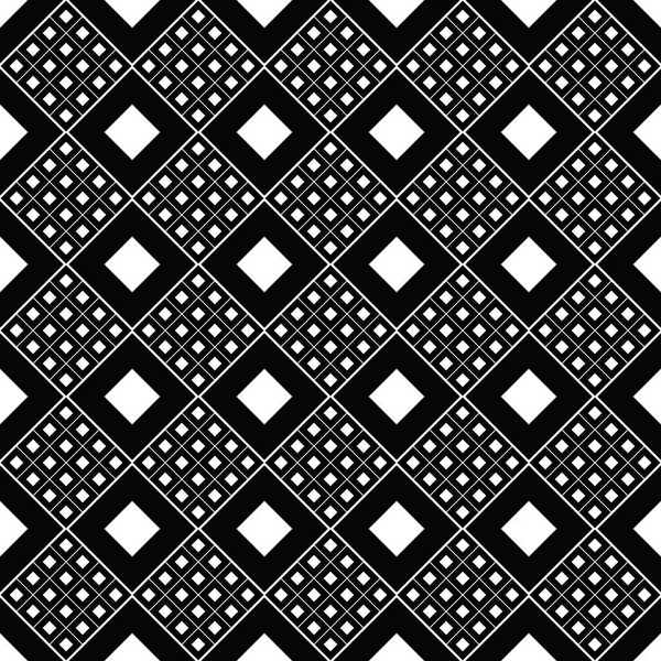 Fundo padrão quadrado - design vetorial preto e branco abstrato — Vetor de Stock