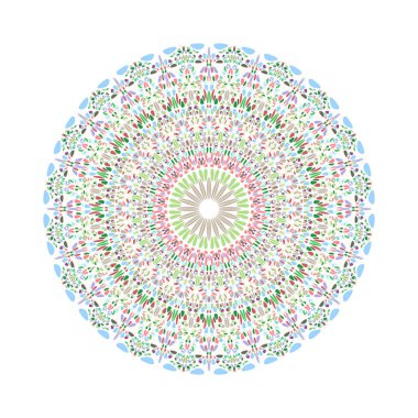 Soyut yuvarlak renkli geometrik dairesel çiçek süsmandala