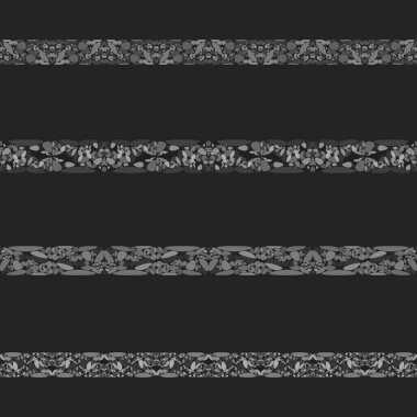 Çakıl taş mozaik metin ayırıcı seti