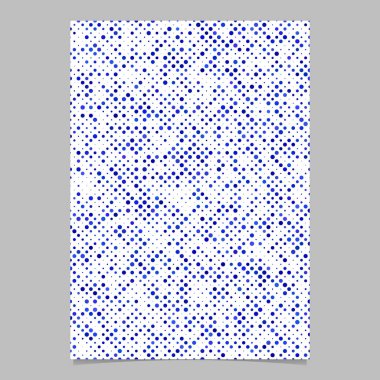 Mavi soyut nokta deseni broşürü arka plan - vektör tasarım şablonu
