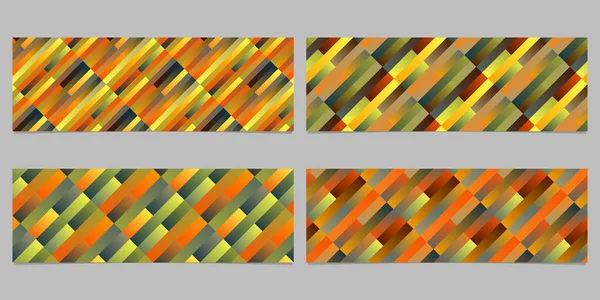 Abstracto gradiente rectángulo patrón banner fondo conjunto — Vector de stock