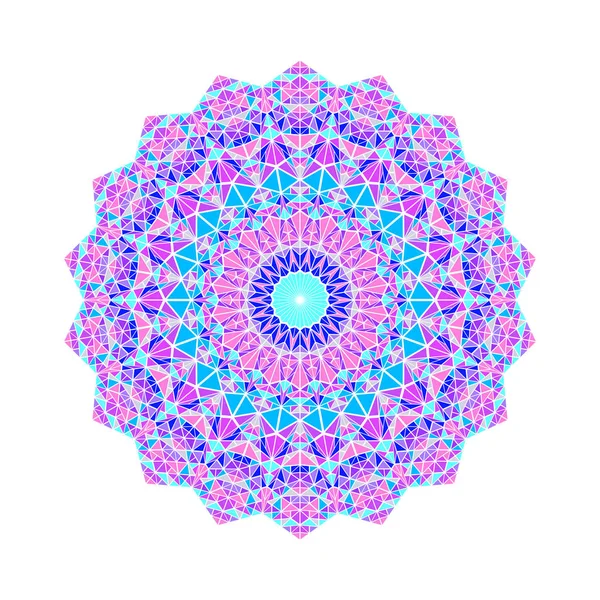 Ronde sierlijke abstracte geometrische driehoek tegel patroon Mandala — Stockvector