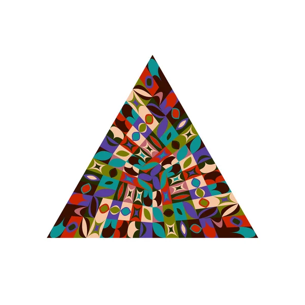 Bunt isoliert geometrisch abstrakt Mosaik Dreieck Polygon — Stockvektor