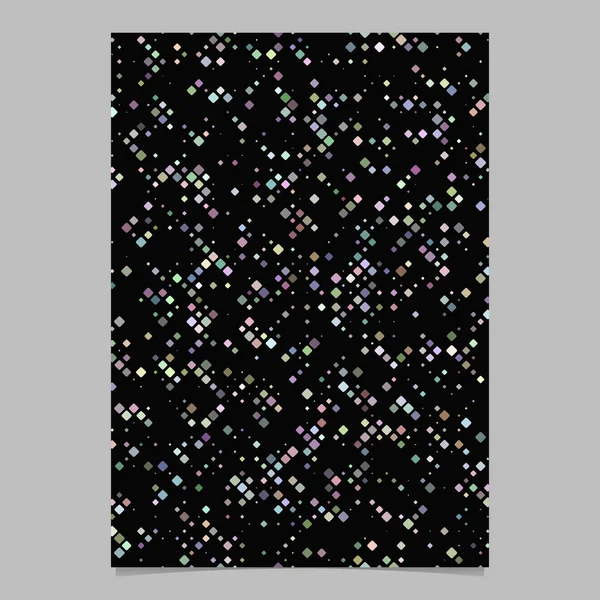 Plantilla de folleto de fondo de patrón cuadrado redondeado geométrico colorido — Vector de stock