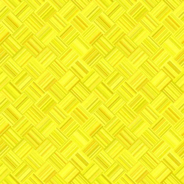 Amarillo sin costura abstracta diagonal rayas cuadrada mosaico patrón de fondo — Vector de stock
