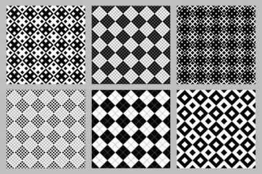 Soyut sorunsuz diyagonal kare desen arka plan seti