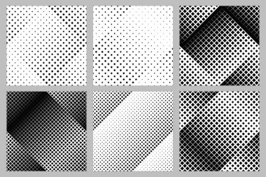 Dikişsiz kare desen arka plan tasarım seti - vektör grafik