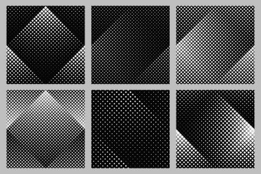 Soyut geometrik diyagonal kare desen arka plan tasarım seti